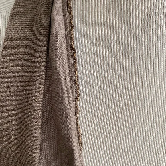 NWT TRANSIT PAR SUCH halter neck open back taupe tan dress large new with tags - Picture 5 of 9